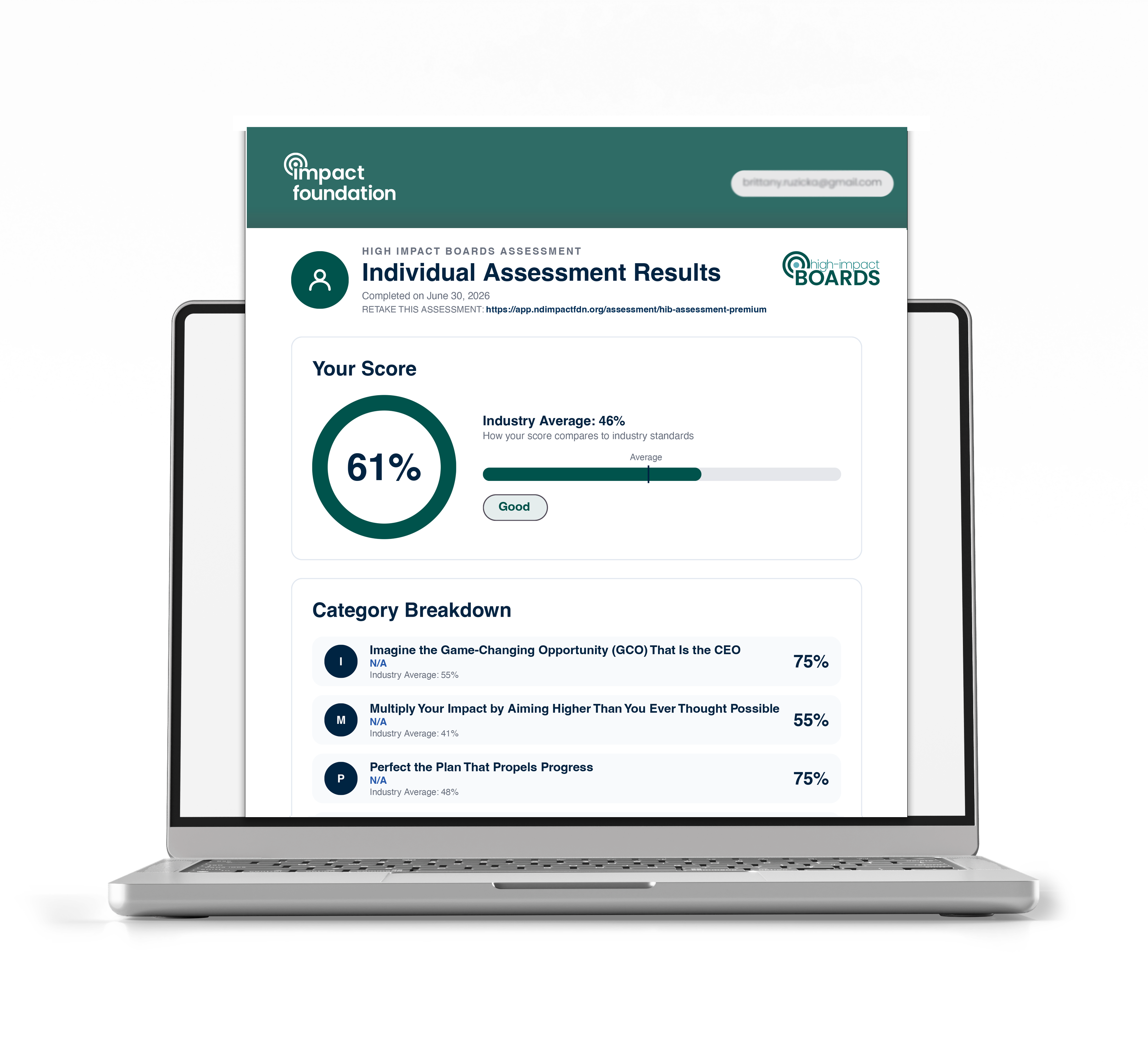 High Impact Boards Assessment report preview
